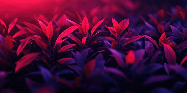 Vibrant bush with striking red leaves, Vibrant foliage with bright red leaves - Powered by Adobe