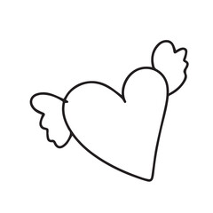 kawaii heart love stock element isolated on white background