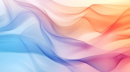 Naklejka premium Flowing abstract curves with soft translucent layers blending into one another