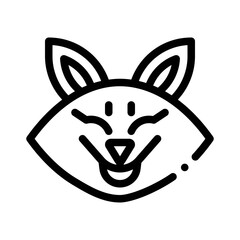 Arctic Fox line icon