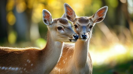Two Deers in the Forest