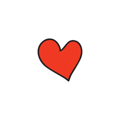 hand drawn line heart love element stock. brush love on valentine element stock. popular heart