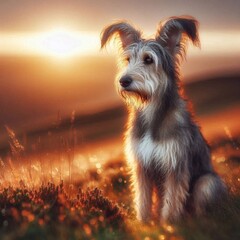 Naklejka premium Bobtail im Sonnenuntergang