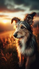Naklejka premium Bobtail im Sonnenuntergang