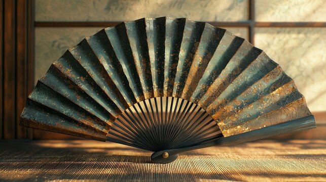 Historical Iron Tessen Samurai Fan Display
