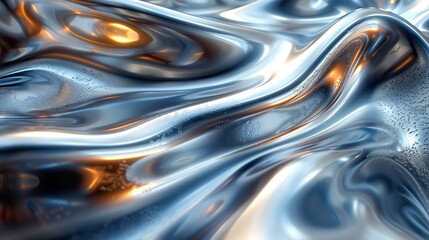 Abstract Metallic Liquid Texture Background