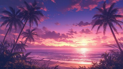 夕暮れの魅惑的な海の風景14