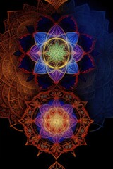 colorful Flower of Life wallpaper