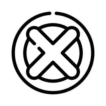 recommend clip art: Cross Mark line icon