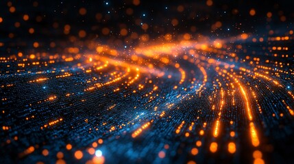 Fototapeta premium Mesmerizing Glowing Patterns in Hexadecimal Colors