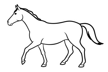 Horse Silhouette | isolated vector silhouette illustration on white background