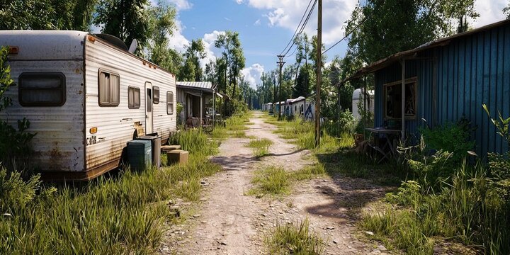  trailer park - dilapidated poverty 