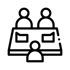 Team Meeting line icon