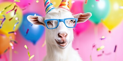 Fototapeta premium goat birthday party