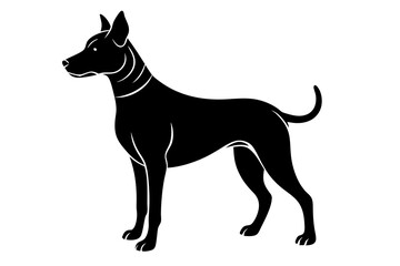 Dog Silhouette | isolated vector silhouette illustration on white background