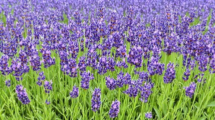 Naklejka premium Majestic Lavender Field Blanketing the Countryside Endless Rows of Fragrant Purple Flowers Stretching Across the Horizon