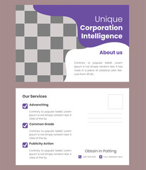  Vector corporate business postcard design template
