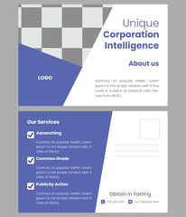 Naklejka premium Vector postcard design template 