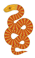 A colorful cartoon snake pattern