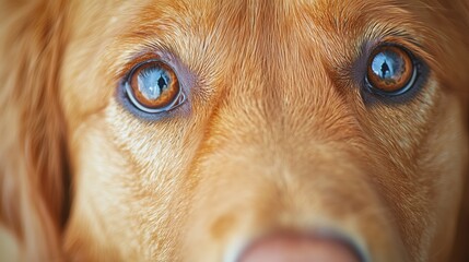 Close-Up of a Golden Retriever Face