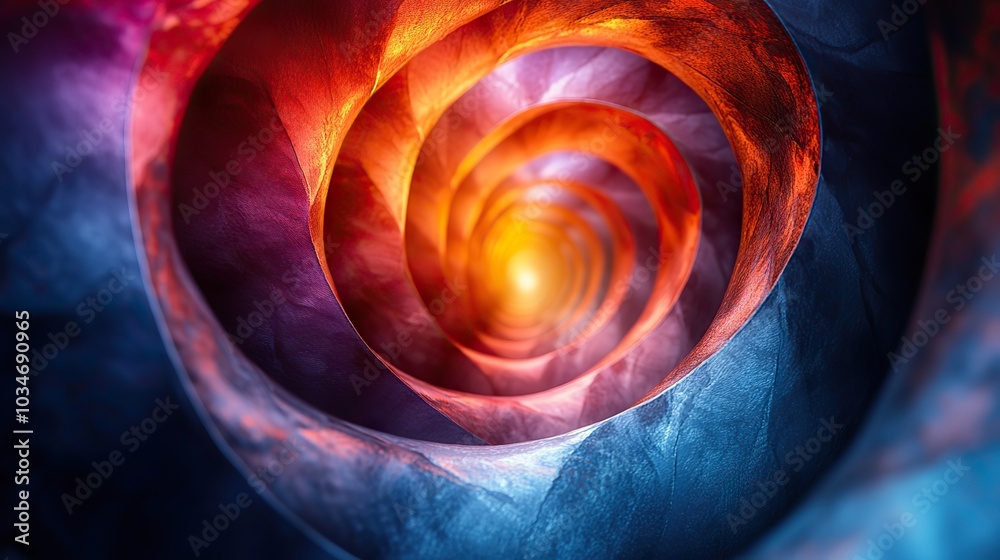 Fototapete abstract colorful spiral representing the concept of loops in programming showcasing continuous cycl