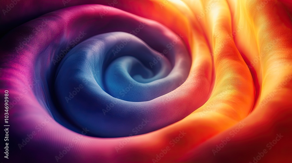 Fototapete abstract colorful spiral representing the concept of loops in programming showcasing continuous cycl