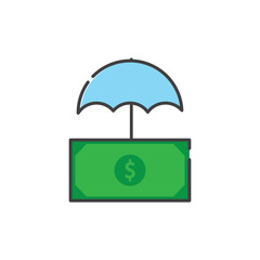 Insurance umbrella icon