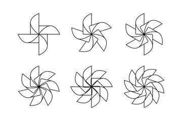 paper craft propeller icon in one sheet © RICKO