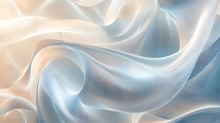 Fototapeta premium Seamless flowing abstract curves blending into translucent layers in fluid motion