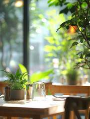 Natural Bright table in terrace