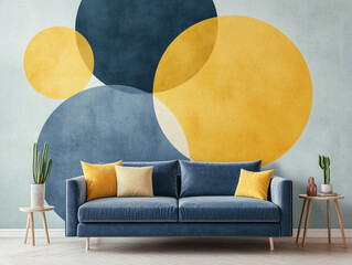 modern living room with sofa 