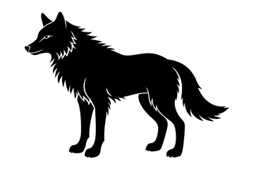 Wolf Silhouette | isolated vector silhouette illustration on white background