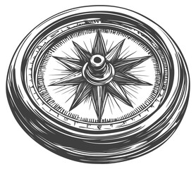 Vintage Compass Illustration for Travel and Adventure
