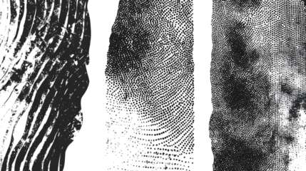 Black Noise Stippled Halftone Patterns Generative AI