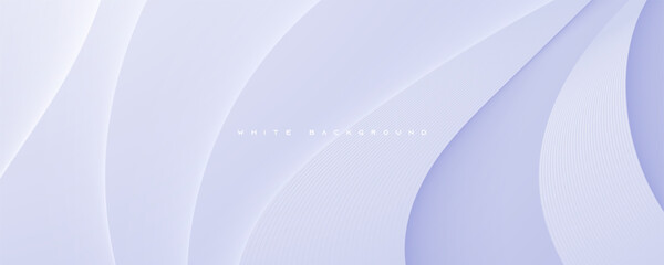 Modern abstract white background wavy layers with lines textured decorative vector