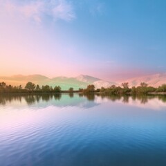 Obraz premium sunrise over the lake