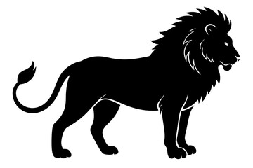 Lion Silhouette | isolated vector silhouette illustration on white background