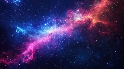 Fototapeta premium Abstract background of outer space featuring stars dust and the Milky Way in 3D cartoon rendering