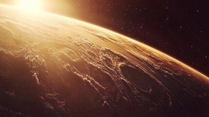 Obraz premium Cartoon rendering in 3D of Jupiter as seen from space