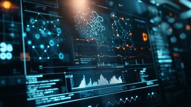 Close-up of a digital interface analyzing chemical interactions for new drug formulas