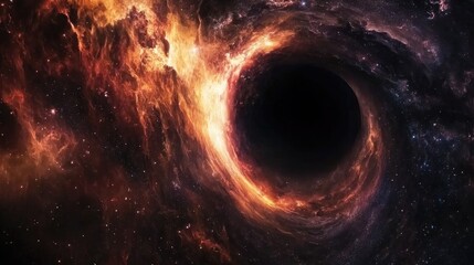 Fototapeta premium A massive black hole consumes entire galaxies