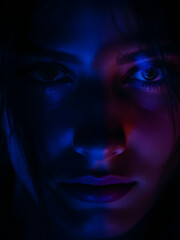 Intense Portrait with Dramatic Lighting Effects