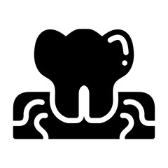 teeth icon. vector icon with glyph style. healthcare concept