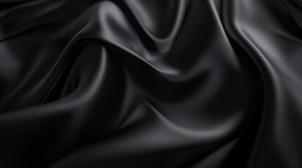 Fototapeta premium A smooth, pitch-black surface with abstract