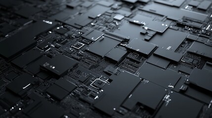 A vast, polished black texture with elegant