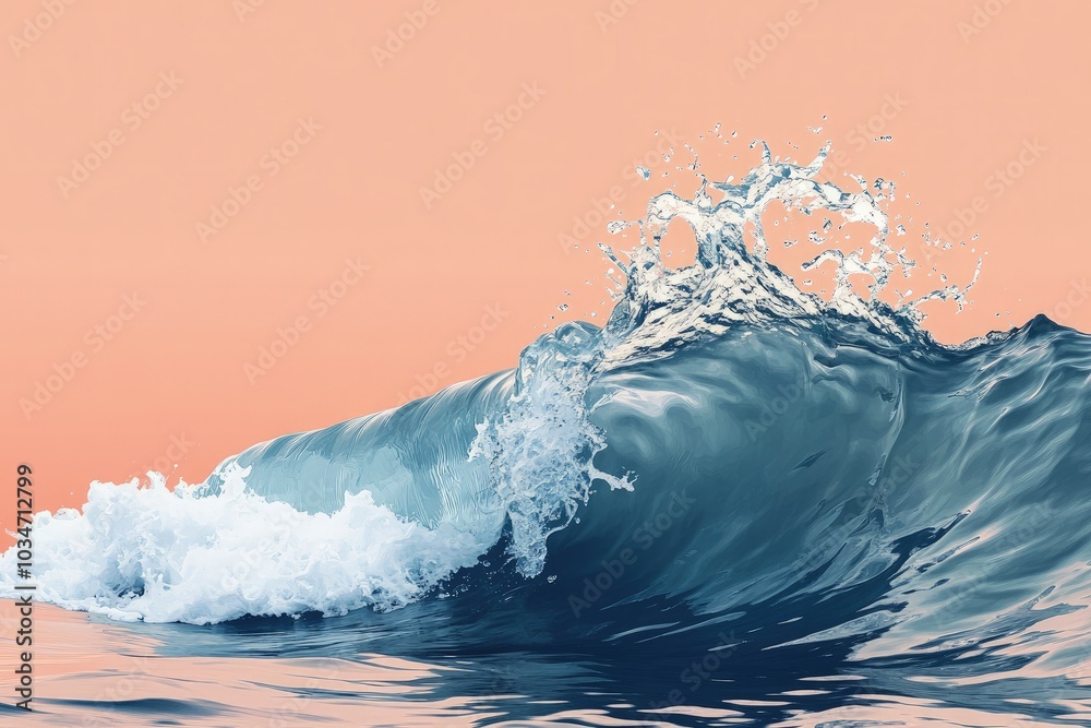 Wall mural a picture of a large wave in the ocean