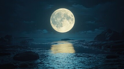 Fototapeta premium clock against dark background with moon and stars suggesting peaceful slumber and serene dreams encourages relaxation calm and promotes restful sleep and wellness.image