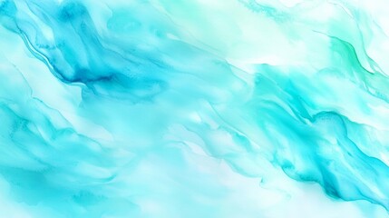 Obraz premium Flowing Teal Watercolor Abstract Textured Background for Digital Design