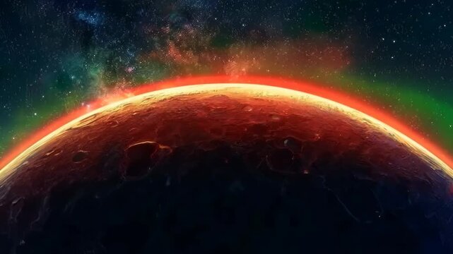 A captivating lunar rainbow arching across the night sky, Video