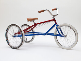 Top-Quality Children's Tandem Bike in Patriotic Red, White, and Blue: Double the Fun